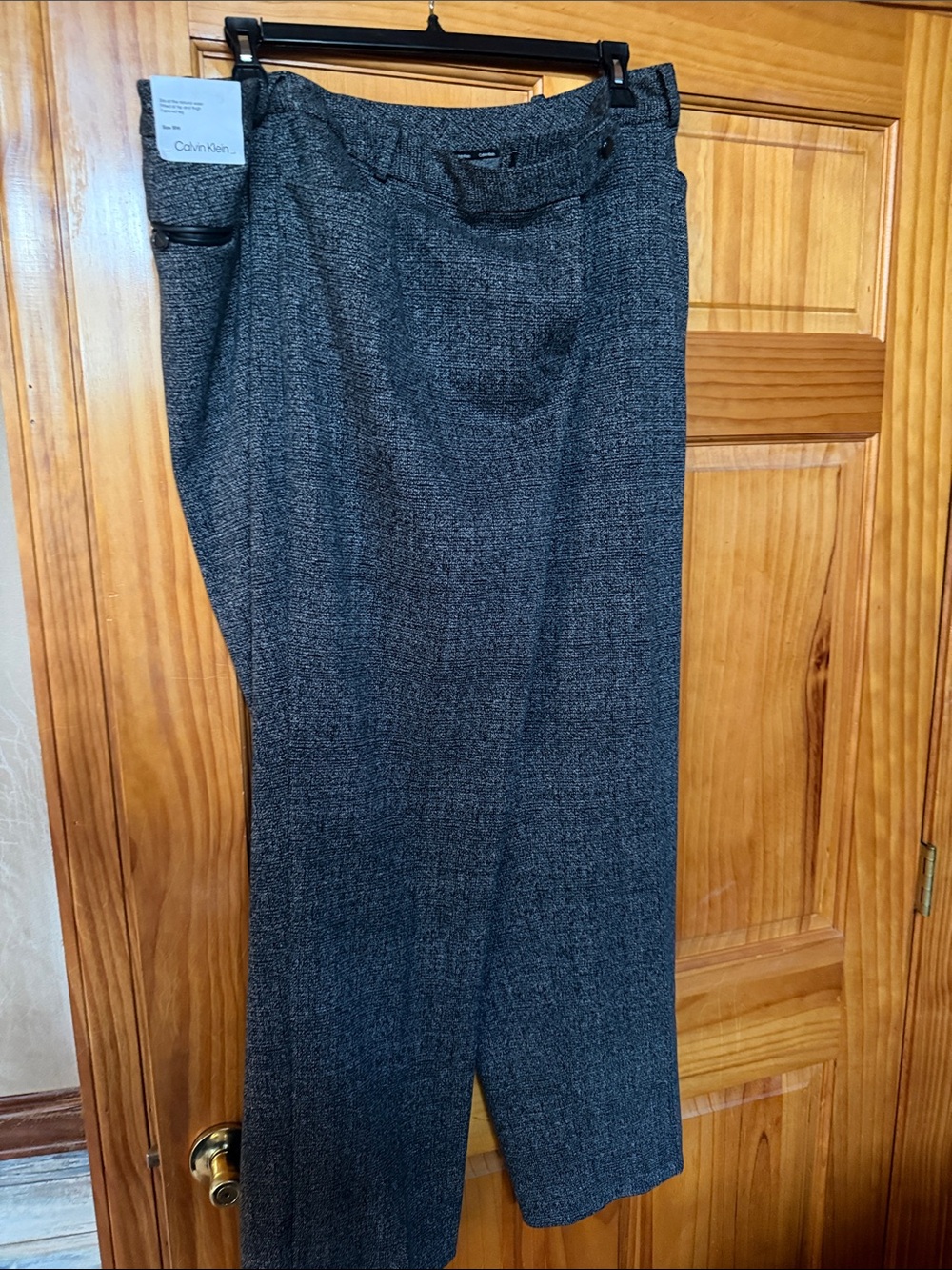 Calvin Klein Women's Gray Tweed Dress Pants